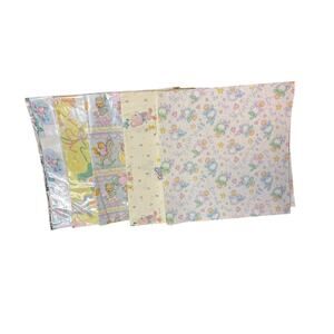Vintage Baby Wrapping Paper Lot Hallmark Ambassador 1990s Sealed & Loose Sheets
